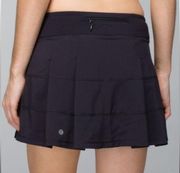 LULULEMON Size 0 Pace Rival Skirt in Black Tiered Athletic Tennis Skort XS