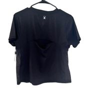 Spyder Active Black Short Sleeve with Mesh Sides