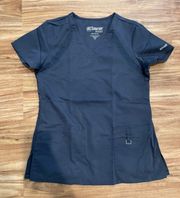 Grey's Anatomy  Active Dark Gray Charcoal Scrub Top Size Small