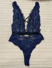 Victoria’s Secret Lace and Velvet Plunge Strappy Super Sexy Teddy