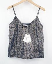 & OTHER STORIES Sequin Tank Party Holiday New Years Cocktail Satin Size 6 NWT