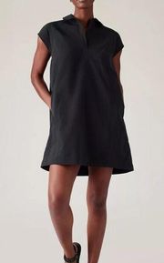 Athleta Black Performance Poplin Mini Dress Size Small