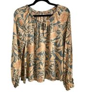 Patrons of Peace Boho Floral Print Flowy Blouse - Size S