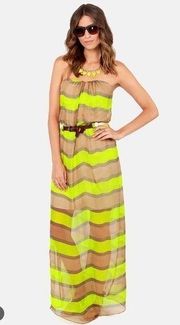 ARYN K Talk to the bands silk maxi dress