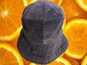 A Head Start Corduroy Brown Hat with Fancy Black Trim‎ Stitching
