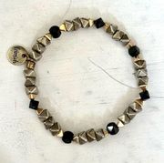 Erimish black gold and silver tone bracelet