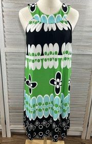 AB STUDIO Retro 60's Mod Style Sleeveless Shift Dress-Medium