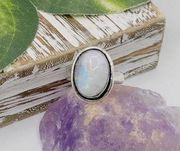 Sterling Silver Moonstone  Ring Size 6.5