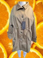 NWT Massimo Dutti Mid Length Trench Coat 6705 Size M