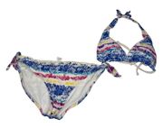 Floral Lined Bikini Swim Suit Set