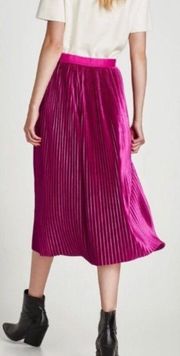 velvet purple midi skirt