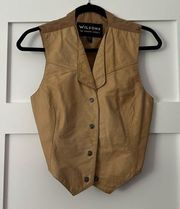 Wilson Leather - camel leather vest