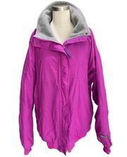 Fuchsia pink fleece lined jacket HELLY HANSEN  Size large WARM