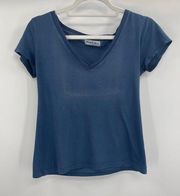 Women’s Anthropologie blue  suprima cotton v neck size xs