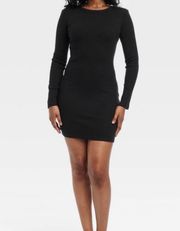 long sleeve mini body-con dress