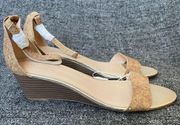 NEW Ann Taylor Factory Ann Taylor Giuliana Wedge Sandals Cork Women’s Size 10