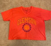 Clemson university tigers womens crop top short sleeve t shirt brand new size m