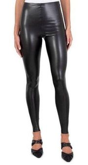 Nwt JOIE faux leather leggings Black Skinny Fit Compression Size Medium