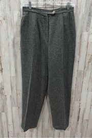 Vintage Majestic Specialities Gray 100% Wool Trouser High Waisted Pants