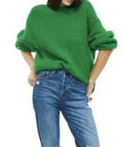 Pistola Carlen Mock Neck Sweater Fern (Green) Oversized Alpaca Wool L New