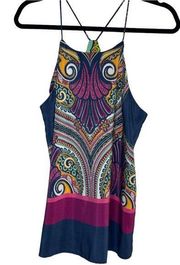 Renee C. Tank Top Womens Multicolor Boho Strappy Blouse Size Large New with tags