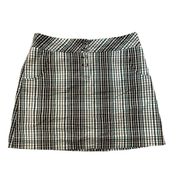 Cutter & Buck blue, black & gray plaid mini tennis skort size 8