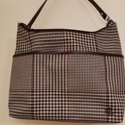 Ralph Lauren Tweed Herringbone Fabric Shoulder Purse