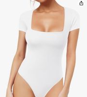 White Short Sleeve Bodysuit