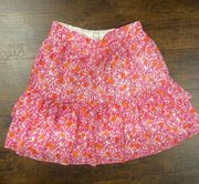 Pink And Orange Floral J Crew Skirt