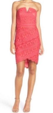 Adelyn rae lace strapless dress small
