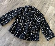 East 5th black and cream jacket size large