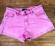 Women’s Kut pink cutoff awesome high waisted jean shorts size 8
