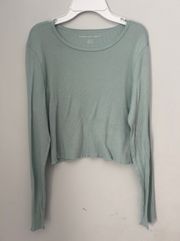 Outfitters Green Crop Top