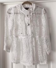 Sheer White Lace Jacket