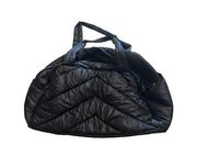 APANA Black Quilted Shoulder Bag Duffle Tote Bag