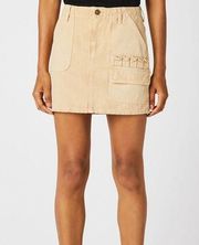 Faded Bronze Cargo-Pocket Miniskirt Women size 30 NEW