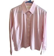 Antigua Light Pink Long Sleeve Collared Cotton Blend Button-Up Shirt Size M