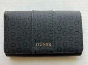 GUESS flap front multi compartment wallet black