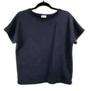 Dries Van Noten Solid Black Short Sleeve Crewneck T-Shirt Oversized Small