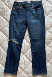 Paige Brigitte Distressed Straightleg Jeans Size 25 (denim slim straight leg)