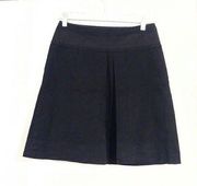 The Limited Single Pleat Black A Line Mini Skirt