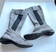 Paul Green‎ Gray Suede Riding Boots Womens Size 8.5 US Size 11 Shoes