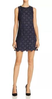 Alice and Olivia Clyde A-Line Blue Shift Dress Size 4