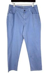 Chico's Platinum Skimmer Jeans Womens Size 2/12 Light Wash Stretch Crop