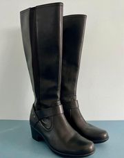 Malia Willo Black Leather Tall Riding Boots