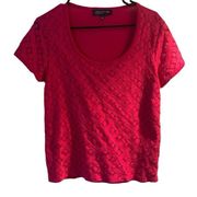 Pre Owned Women’s Jones New York Lacey Casual Top Pink Size Lg