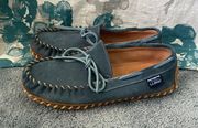 LL Bean Blue Moccasins