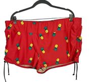 Pineapple Print Swim Bottom Boyshorts Women's 24 Plus Size