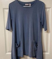 LOGO Lori Goldstein | oversized pocket top size small