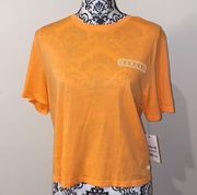 NWT!! Hurley Womens Dew Drop Washed Cropped Tee Shirt Size Large